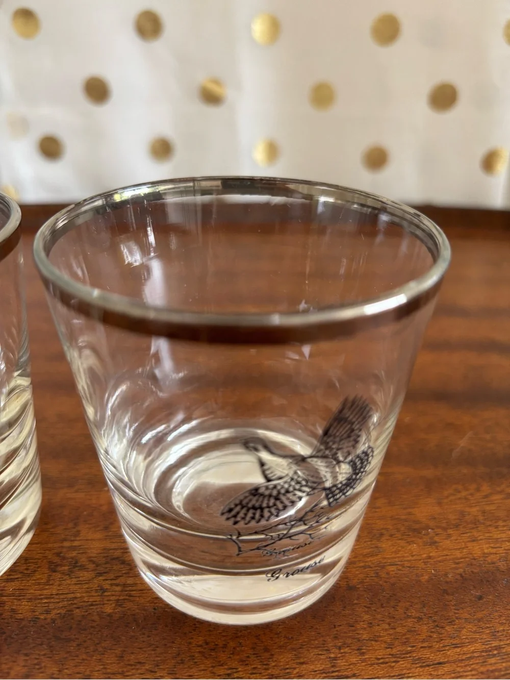 Vintage Federal Glass “Sportsman” Grouse and Pheasant Whiskey Barware Glasses
